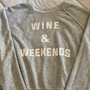 Gray Women's Sweater with Pink Accents
